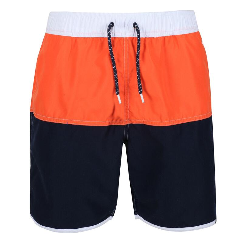 Mens Benicio Swim Shorts (Navy/Magma Orange)