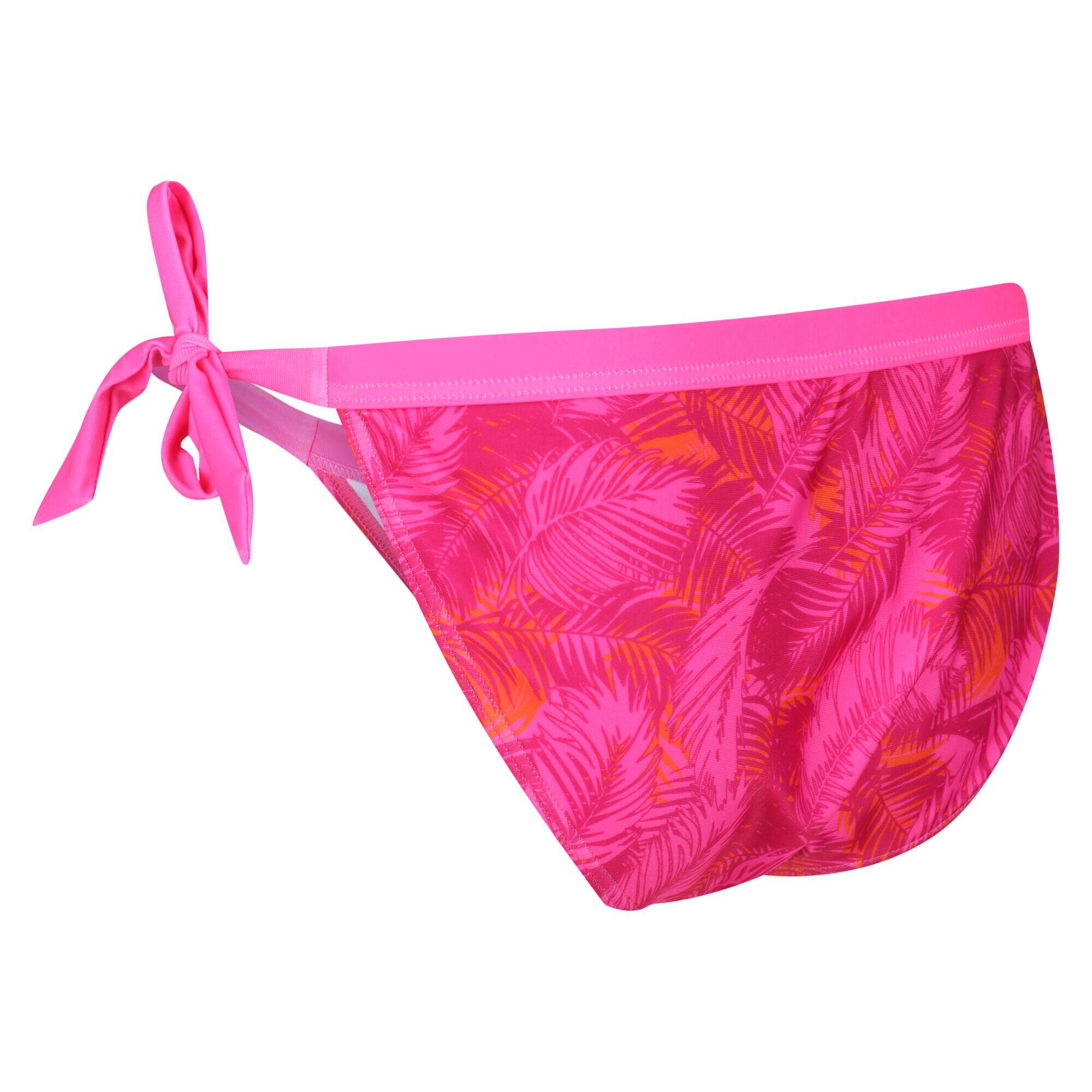 Womens/Ladies Flavia Palm Leaf Bikini Bottoms (Fusion Pink) 3/5