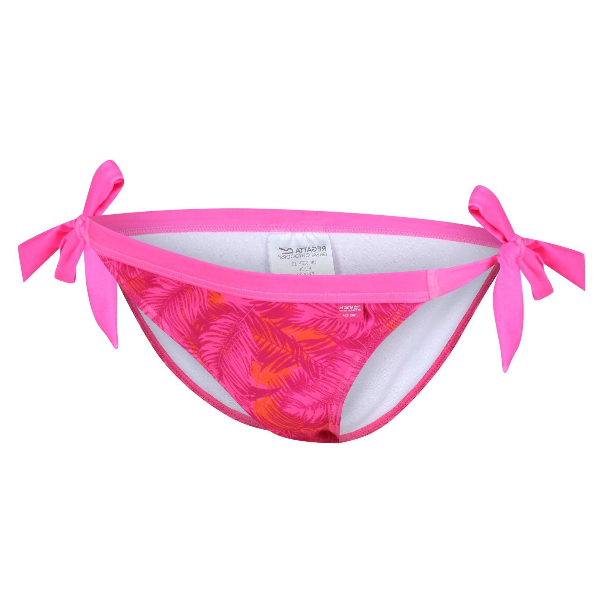 Womens/Ladies Flavia Palm Leaf Bikini Bottoms (Fusion Pink) 4/5