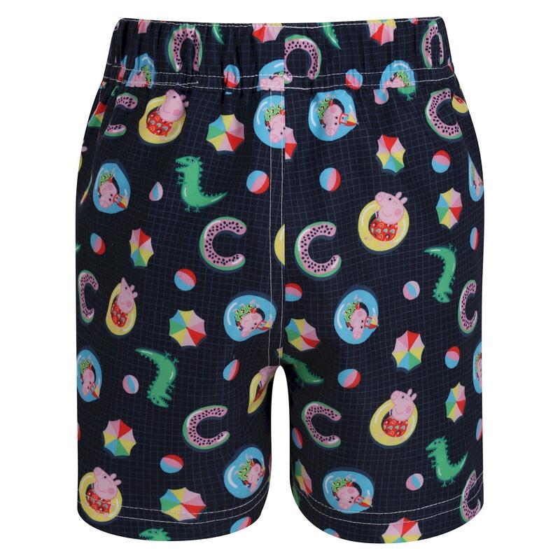 Costume Da Bagno A Pantaloncino Stampato Bambini Regatta Splash Blu Navy