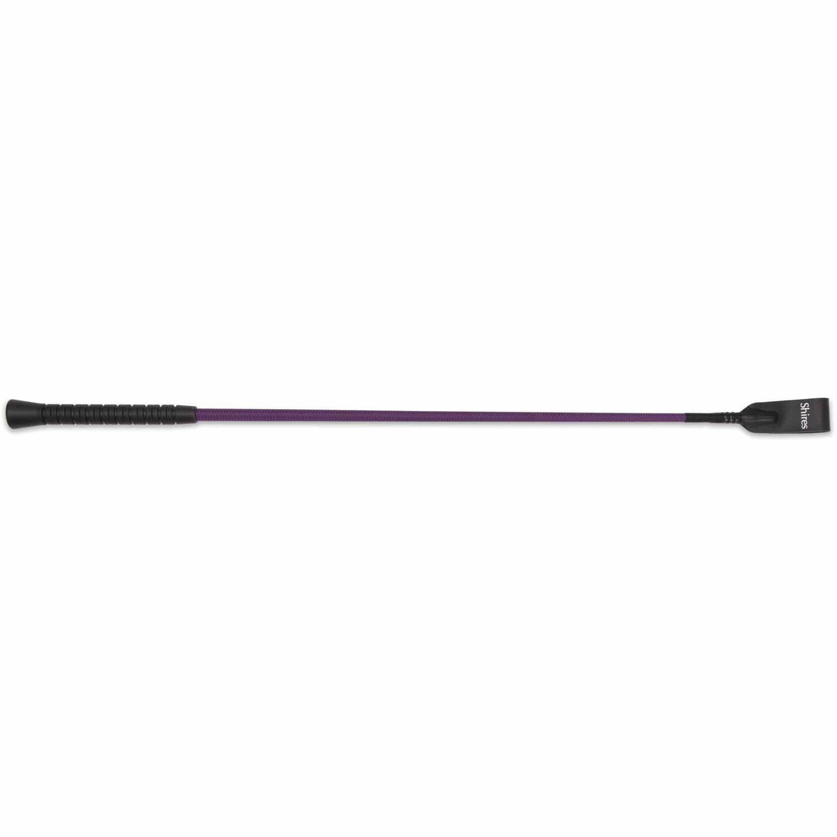 SHIRES Plain Leather Horse Dressage Whip (Purple)