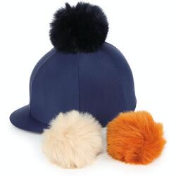 riding helmet cover with pom pom