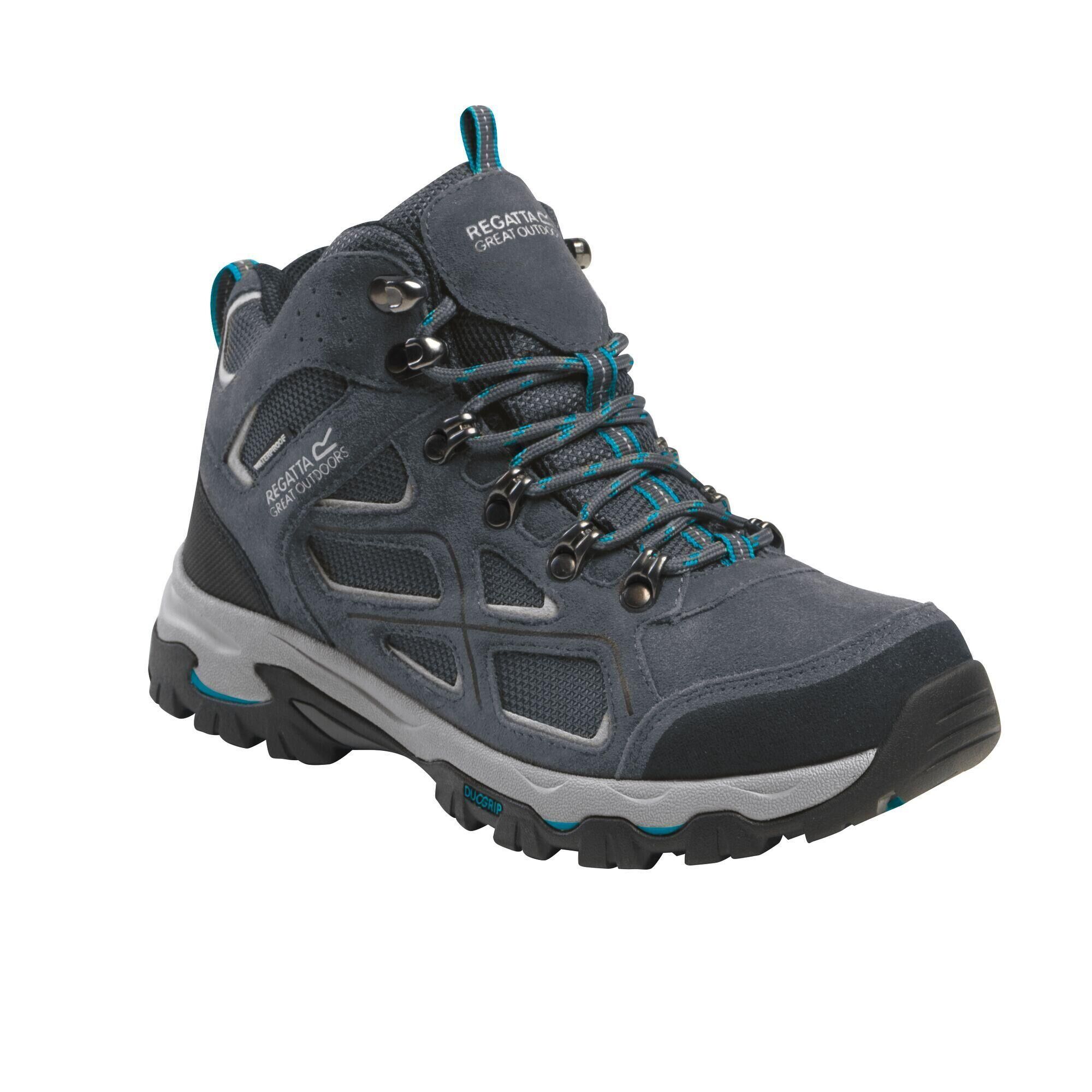 REGATTA Womens/Ladies Walking Boots (Dark Grey/Niagra Blue)