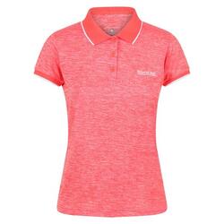 Dames Remex II Polo Hals TShirt (Neon Peach)