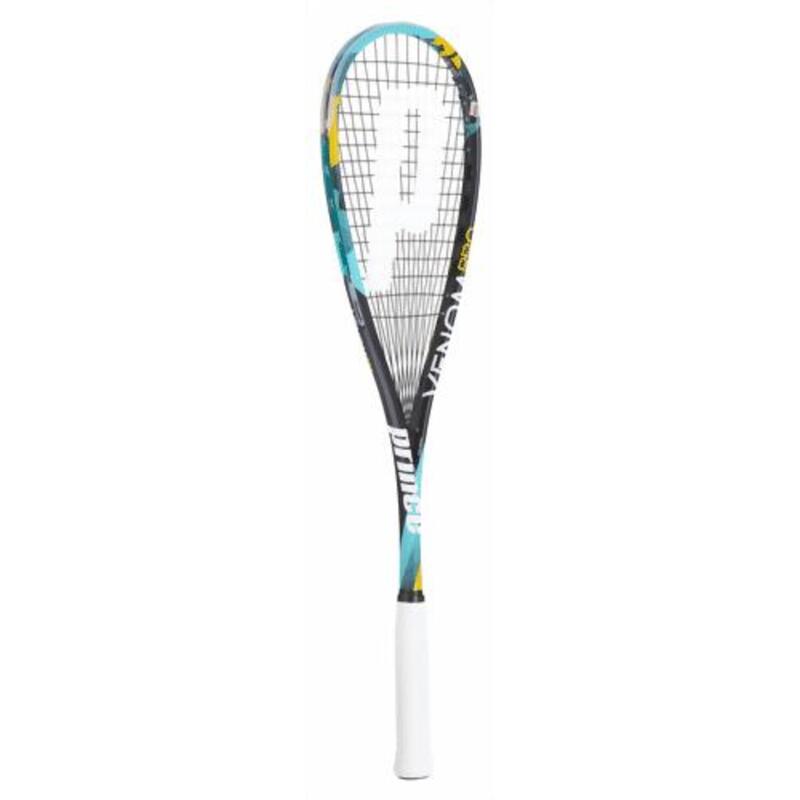 Venom Pro 950 Volwassenen Squash Racket - Zwart/Turquoise/Geel