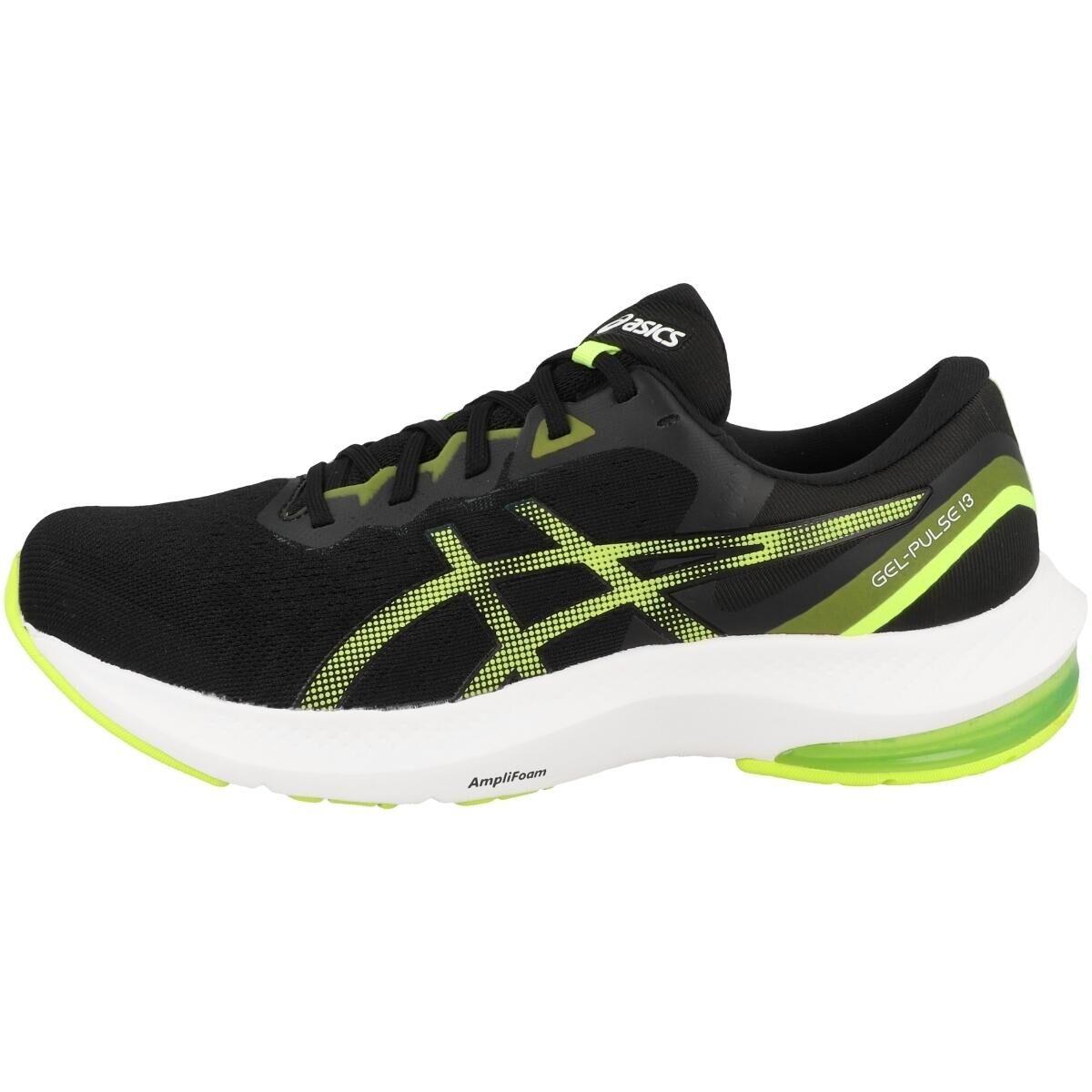 ASICS ASICS Mens Gel-Pulse 13 Running Shoes Black/Hazard Green - 10 UK