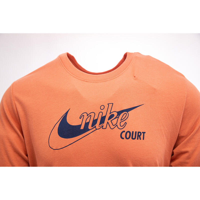 Camiseta de manga corta Nike Court Swoosh Tennis, Naranja, Hombres