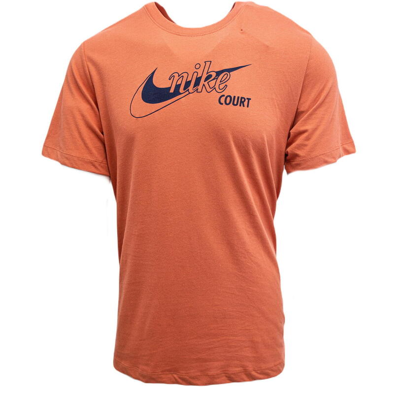 Camiseta de manga corta Nike Court Swoosh Tennis, Naranja, Hombres