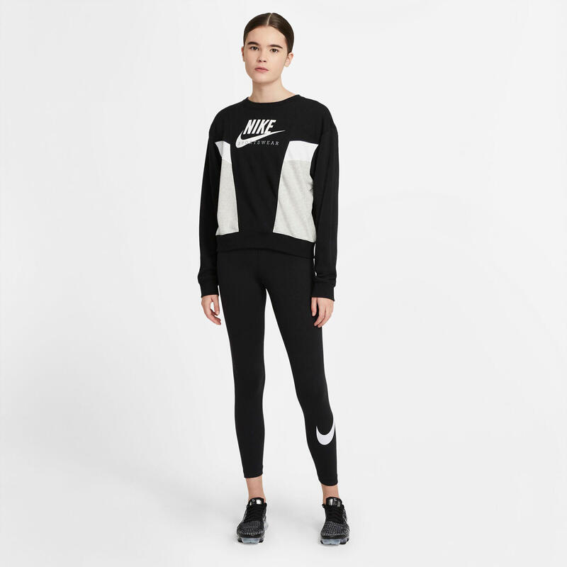 Leggings Nike Sportswear Essential Mid-Rise Swoosh, Noir, Femmes