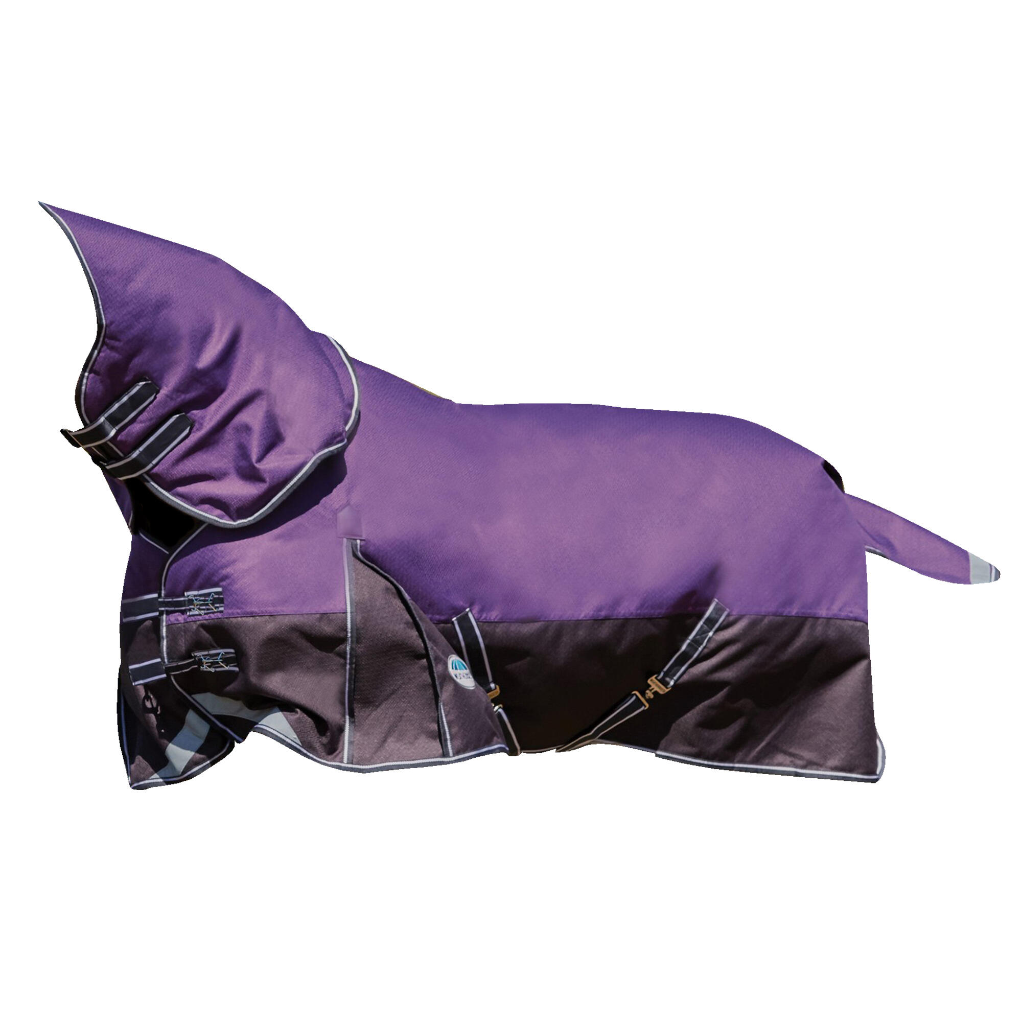 WEATHERBEETA Comfitec Heavy Plus Dynamic Detachaneck Turnout Rug (Purple/Black)