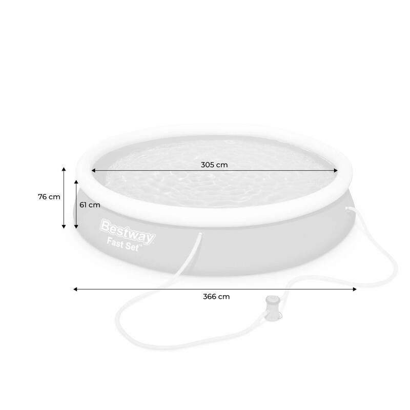 BESTWAY piscina independente insuflável azul - Jade ⌀ 360 x 76 cm - piscina