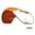 Powerkite Impulse Trainer Complete 2.0 m2 - Orange/White - 3 lignes - Barre