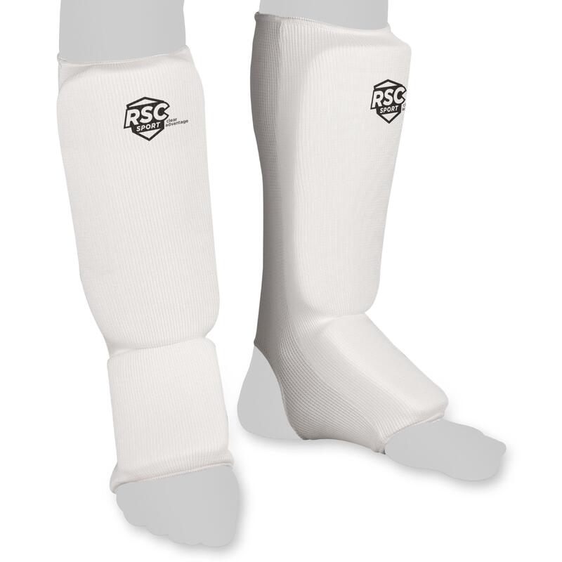 Espinilleras y Protectores de Pies Algodón RSC Talle S Blanco