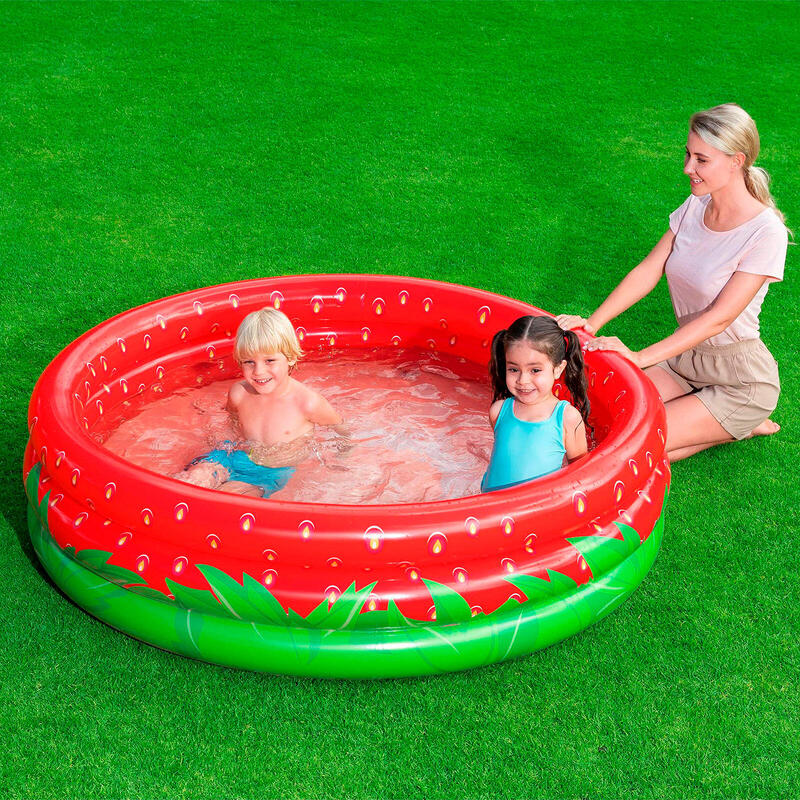 Bestway kinderzwembad Strawberry 160 x 38 cm rood/groen