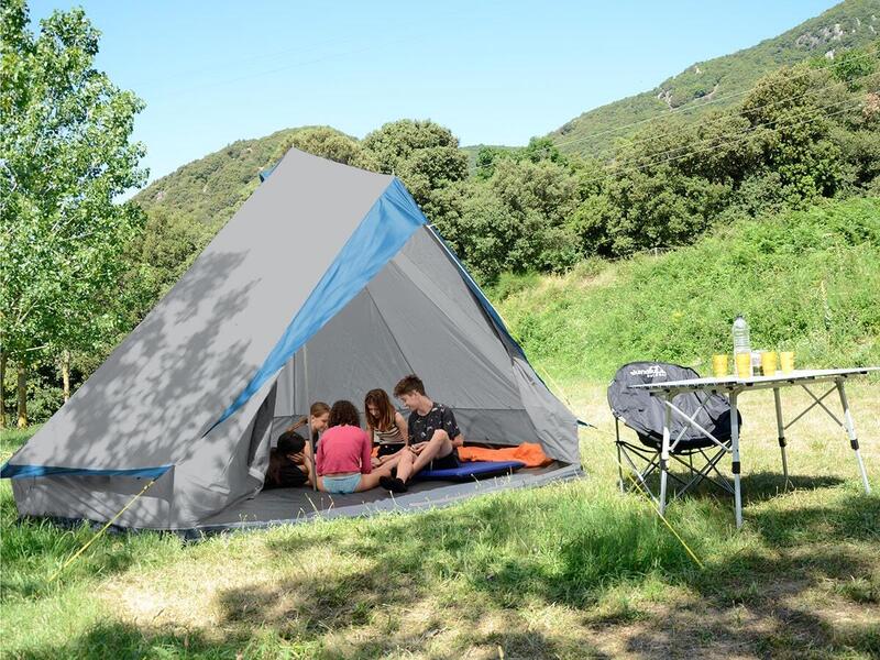 Tente camping - Tipi Comanche 400 - 8 personnes - Tapis de sol amovible - Ø400cm