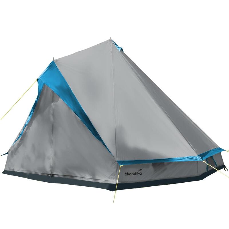 Tipii II Tent - Partytent - Voor 8 personen - grijs/turquoise