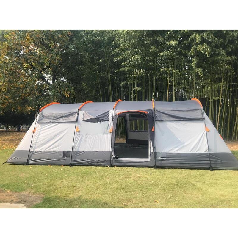 Tente camping tunnel Hurricane 8 Protect - 8 personnes- Sol cousu - 2 cabines