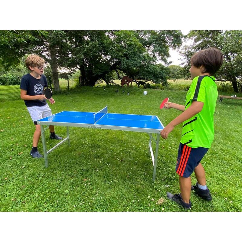 Table de ping-pong enfants - Pliable – Portable - Raquettes - Filet - Balles