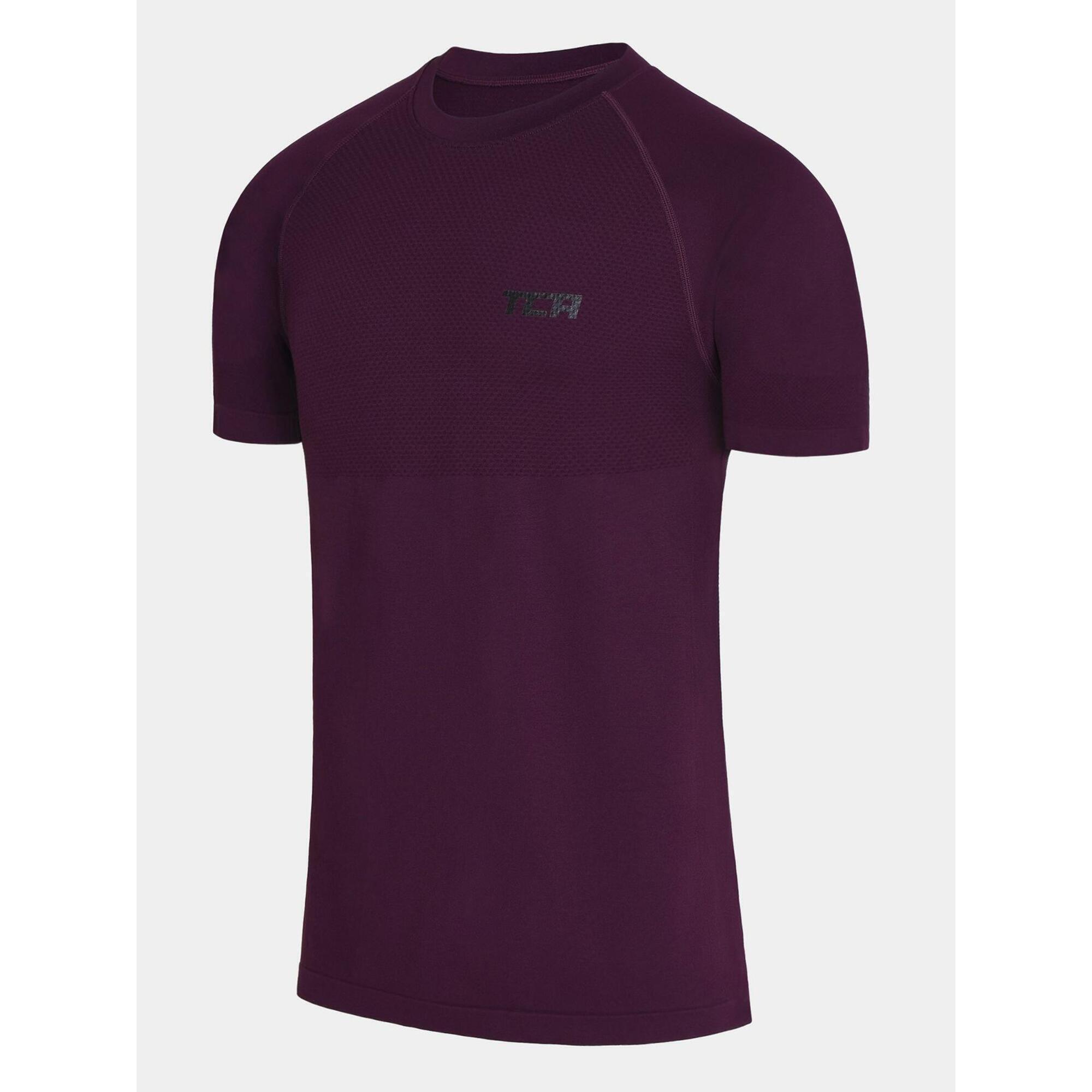 TCA Men's Superknit Breathable Running Gym T-Shirt - Purple