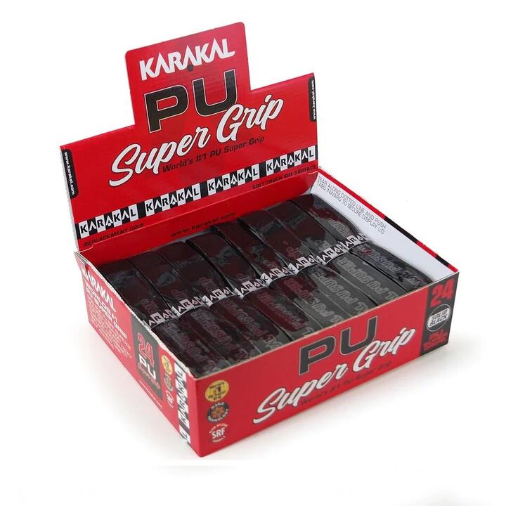 Karakal PU Super Grip Black - Box of 24 Grips 1/2