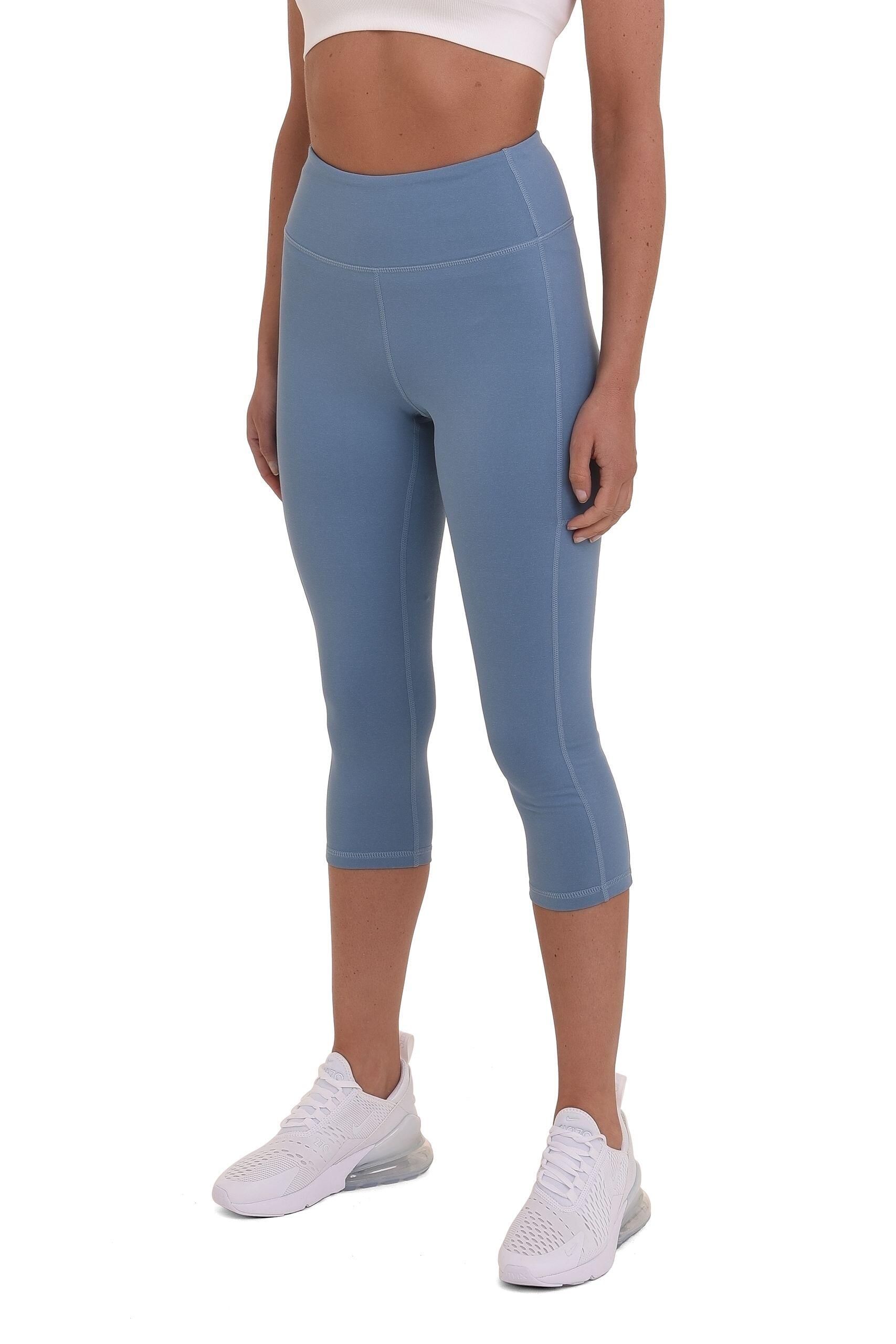 Women's Equilibrium Capri Leggings with Side Pocket - Blue Shadow/Blue Night 1/5