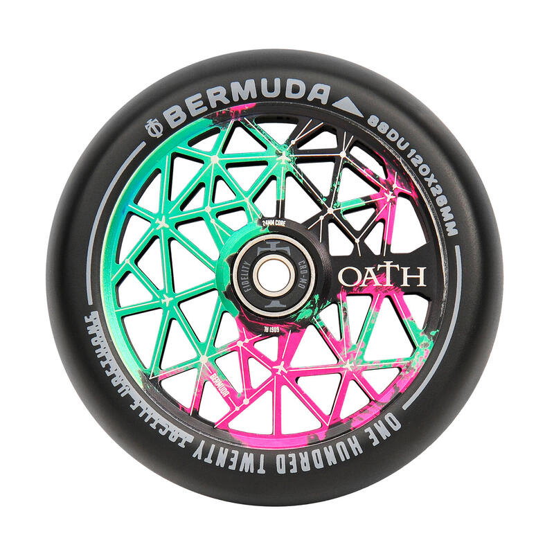 Ruote Bermuda 120mm - Verde/Rosa/Nero