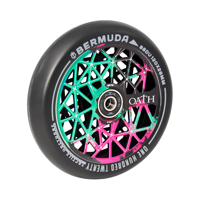 Bermuda 120mm Laufräder - Grün/Rosa/Schwarz