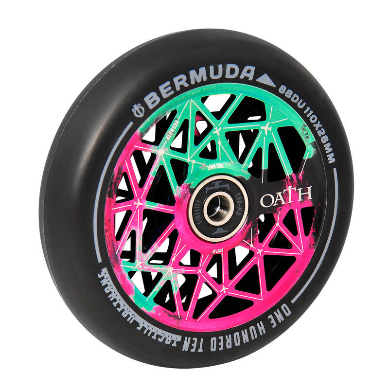 Bermuda 110mm Laufräder - Grün/Rosa/Schwarz