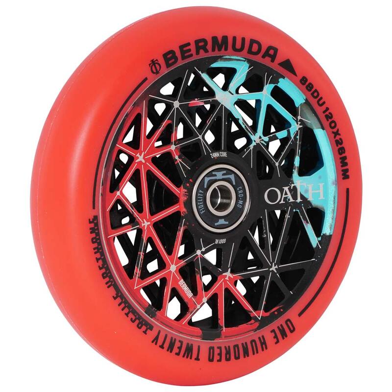 Bermuda 120mm Wielen - Zwart/Teal/Rood