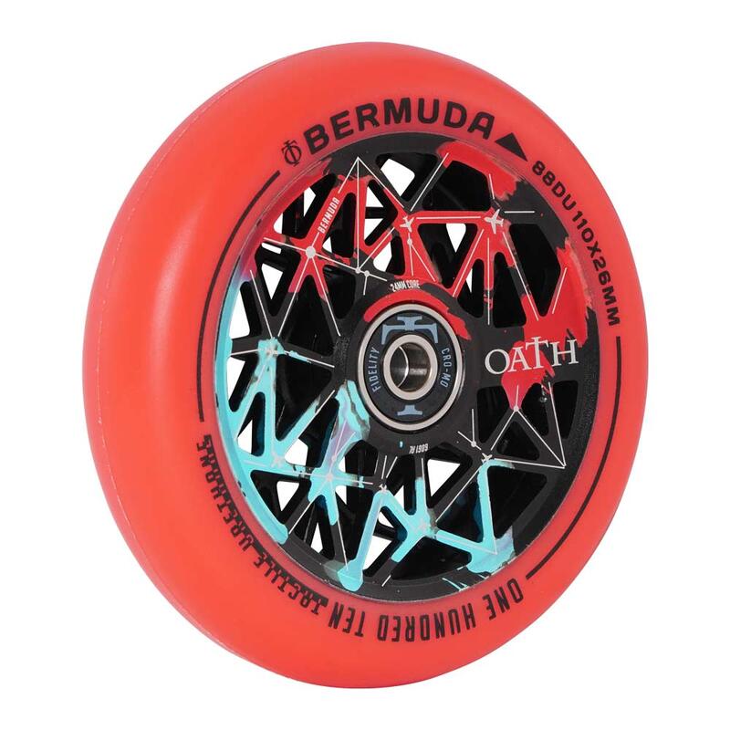 Roues Bermuda 110mm - Noir/Bleu Canard/Rouge