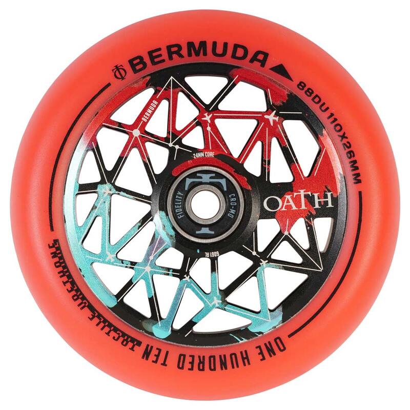 Roues Bermuda 110mm - Noir/Bleu Canard/Rouge