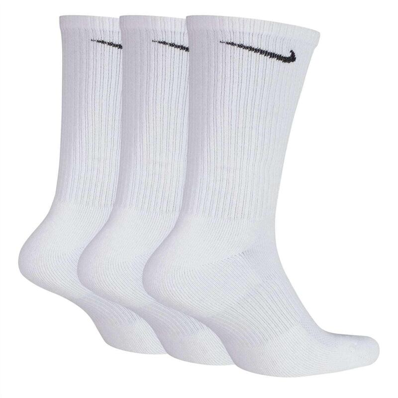 Erwachsene Cushioned Crew Socken (3er Pack) Unisex Weiß/Schwarz