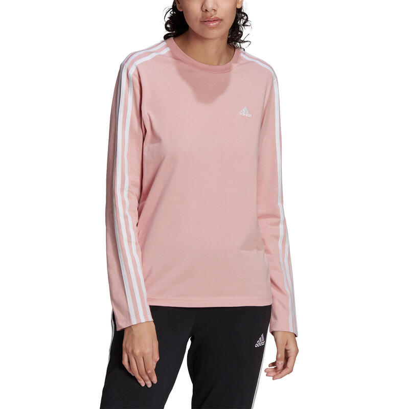 Blusa adidas Essentials 3-Stripes, Rosado, Mujer