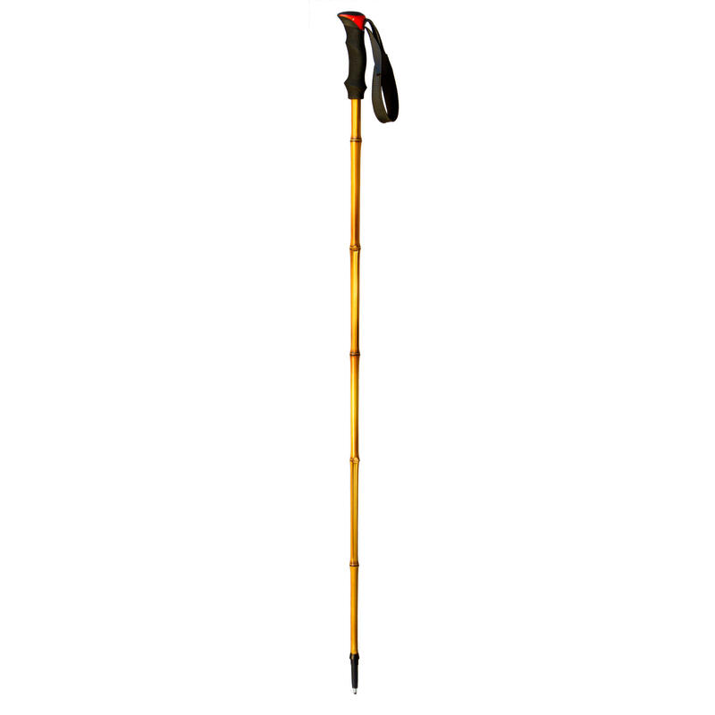 Bastão em cana de bambu Trekking extensível punho e espeto 1,15m 165g