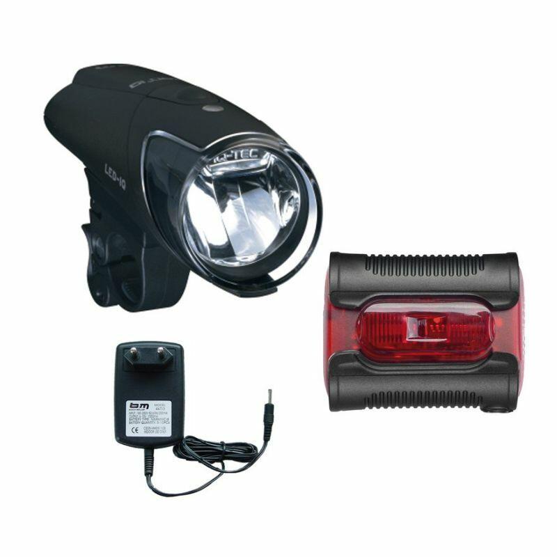 voorlamp + batterij + lader + ixback sensor Busch & Müller Ixon iq premium 80 lu