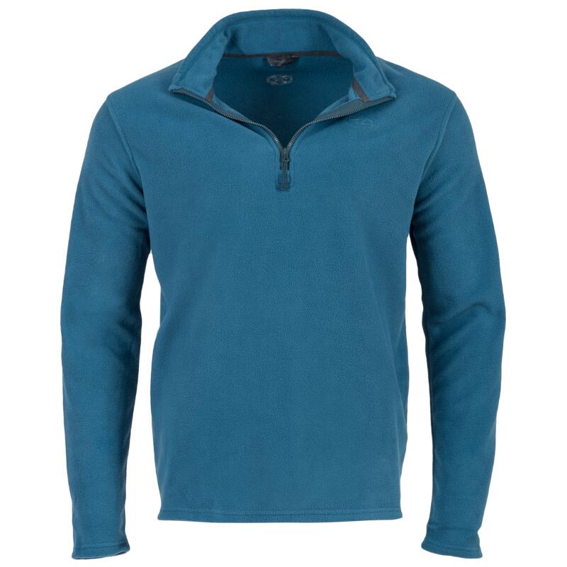 Sweat-shirt pour homme Ember Fleece Petrol avec fermeture éclair - Bleu