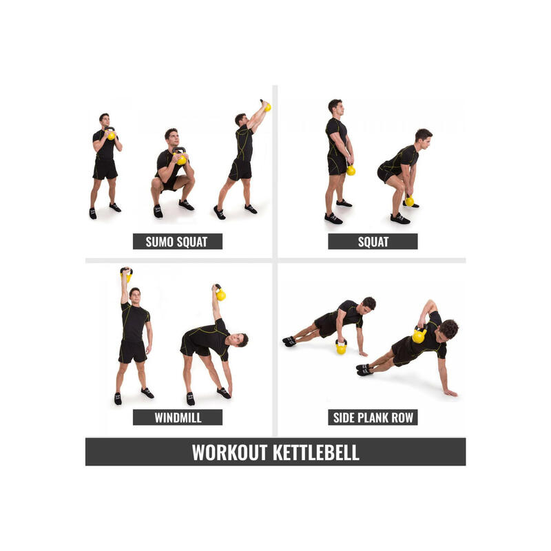 Kettlebell treningowy  Gorilla Sports 10 kg winyl