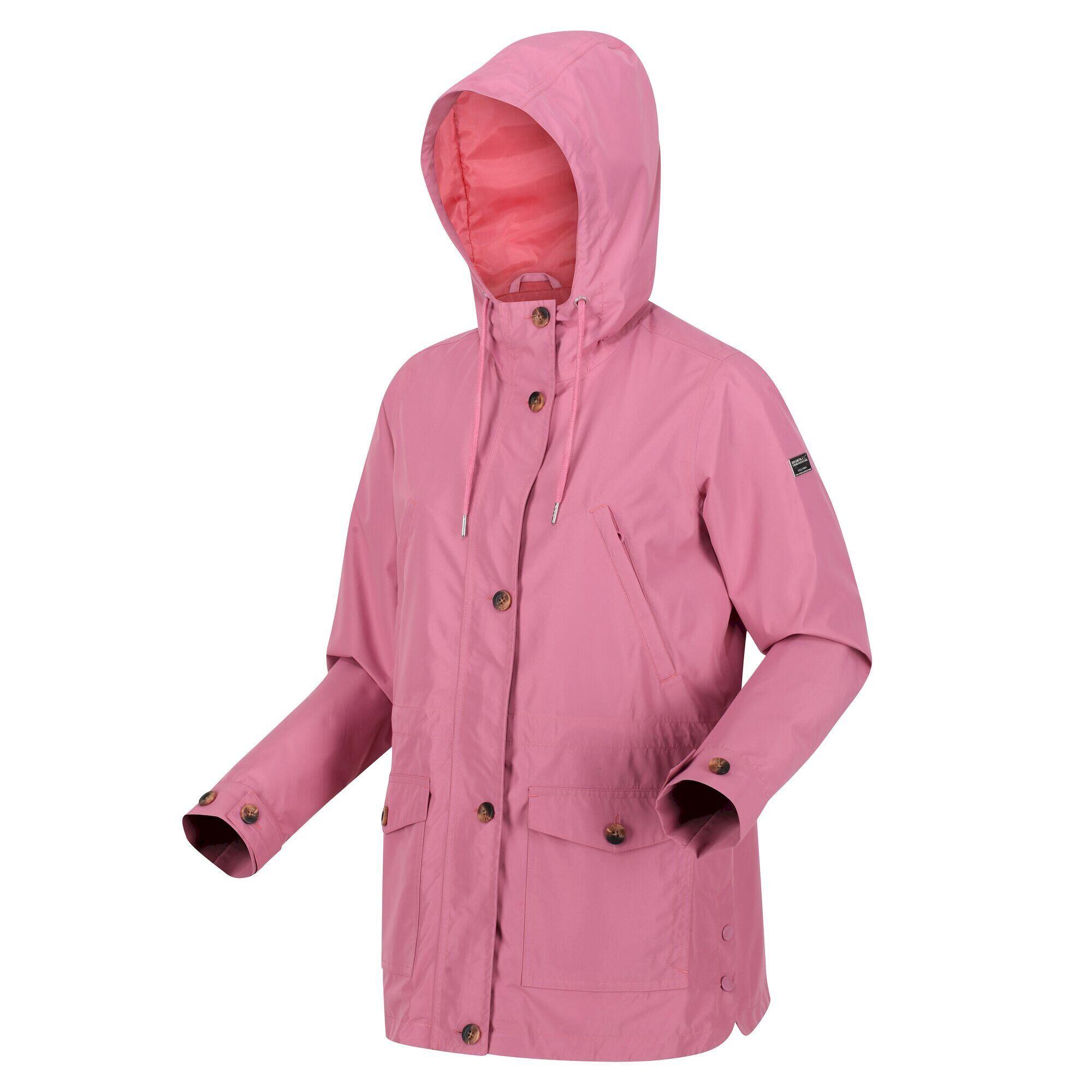 Womens/Ladies Nahla Waterproof Jacket (Heather Rose) 3/5