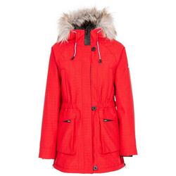 Vrouwen/dames Bijschrift Waterdicht Parka (Rood)