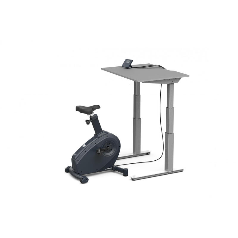 Stoelfiets Inc Bureau 122cm C3-DT7 - Elektronisch Verstelbaar - Display - Grijs