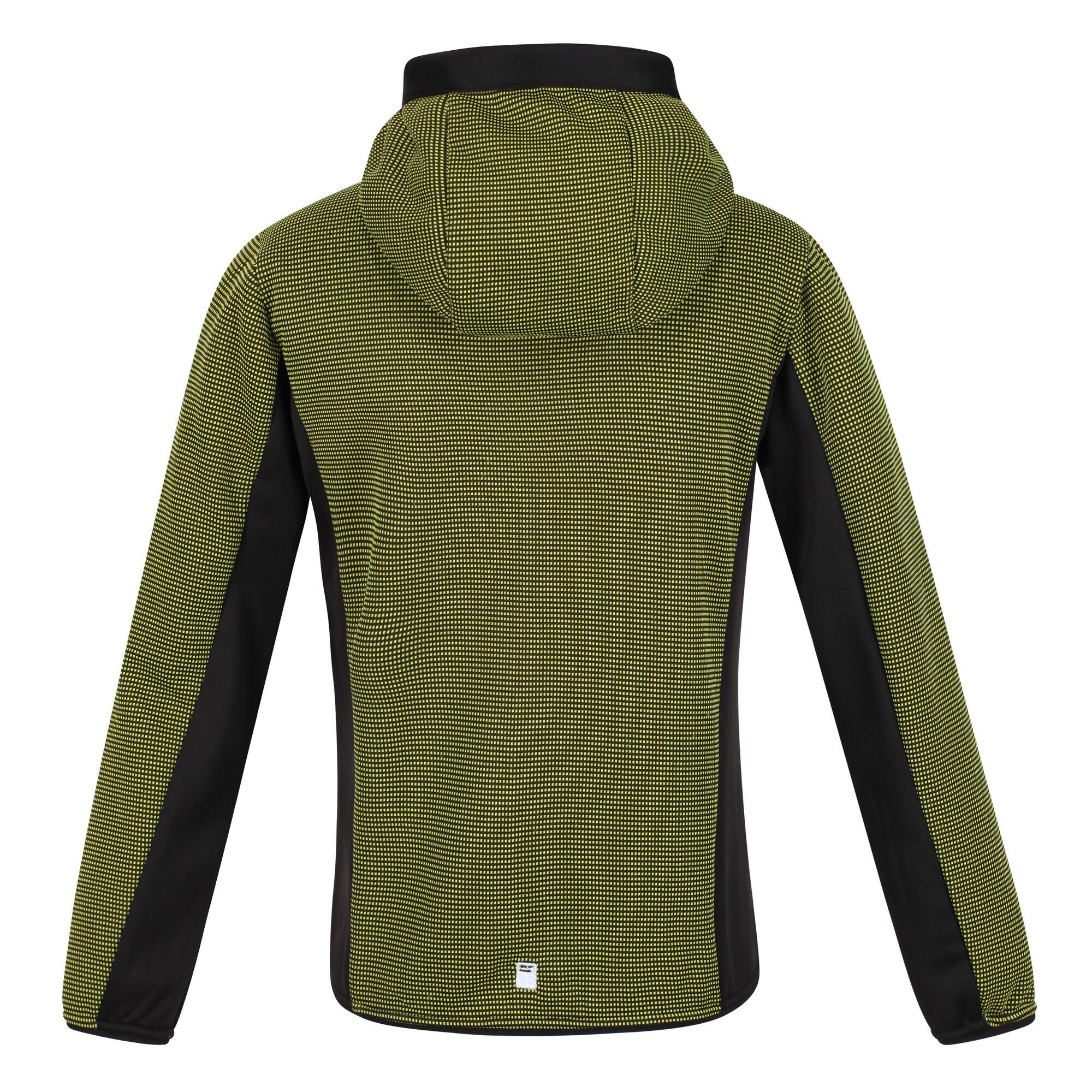 Childrens/Kids Highton Full Zip Fleece Jacket (Bright Kiwi/Black) 2/5