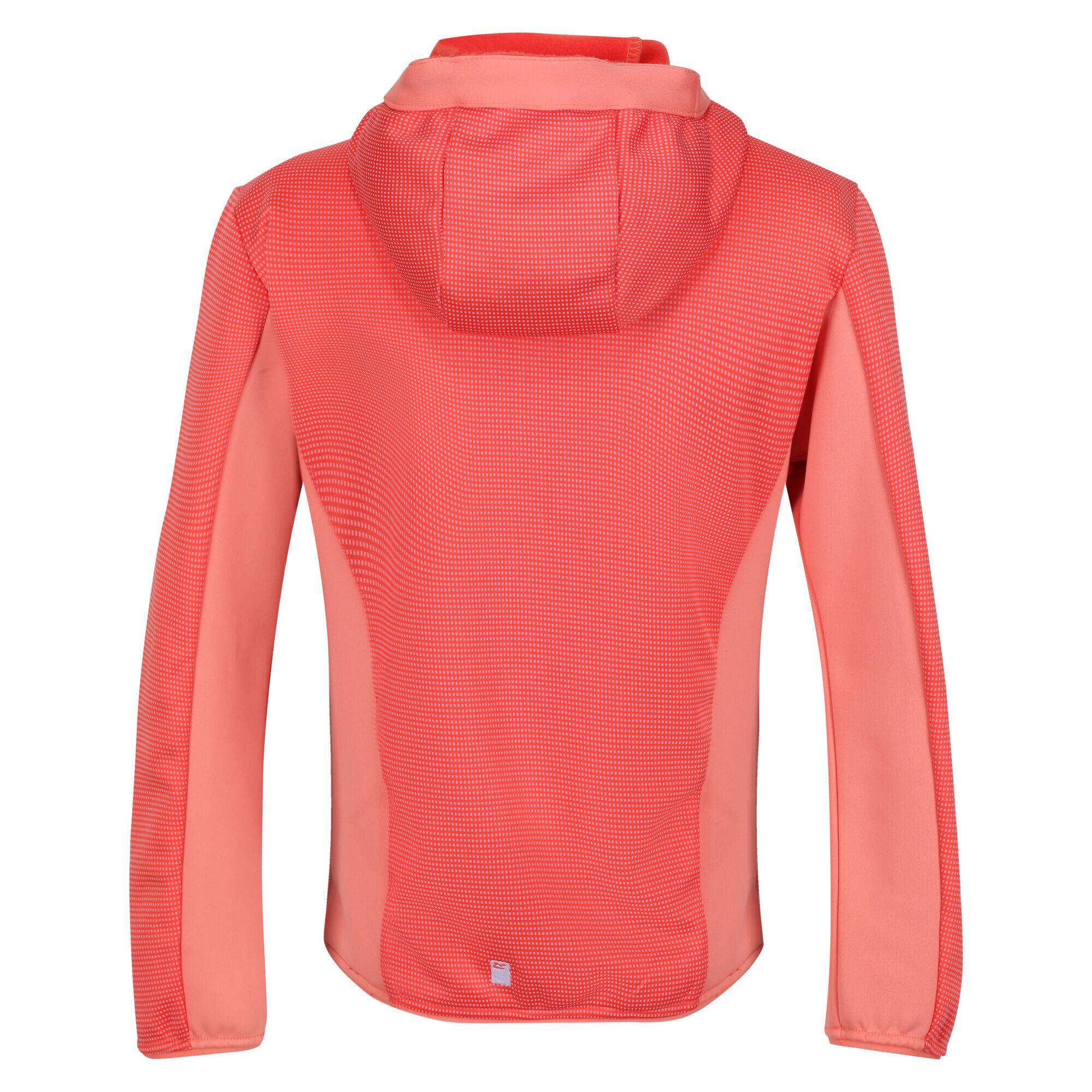 Childrens/Kids Highton Full Zip Fleece Jacket (Neon Peach/Fusion Coral) 2/5