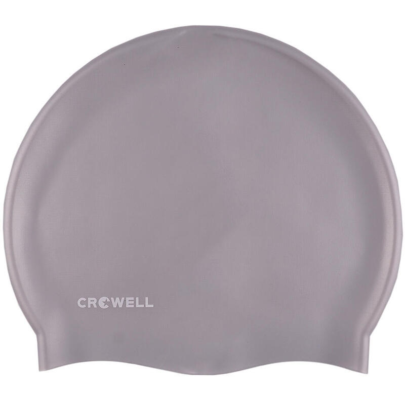 Czepek pływacki silikonowy dla dorosłych Crowell Mono Breeze srebrny