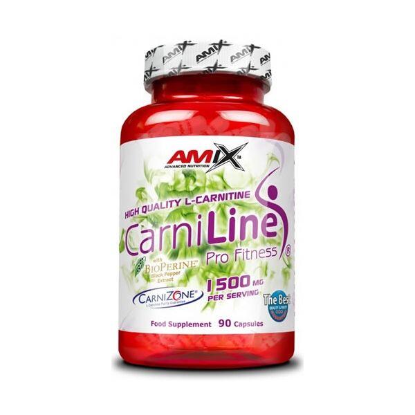 Amix Carniline Pro fitness 2000 suplemento alimenticio activa el metabolismo mejora del rendimiento deportiva contiene 90 cápsulas 1500 formato y ayuda contribuye quema