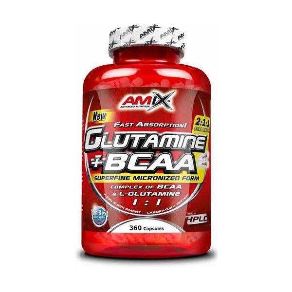 Amix Glutamina + Bcaa + 360 Cápsulas