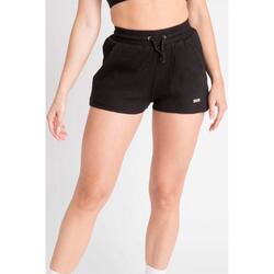 LOEWI Pantalones Cortos Fitness Acanalados - Mujer - Negro