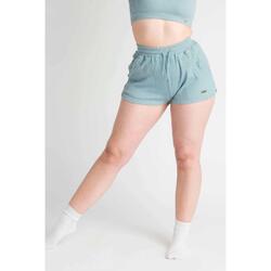 LOEWI Pantalones Cortos Fitness Acanalados - Mujer - Azul