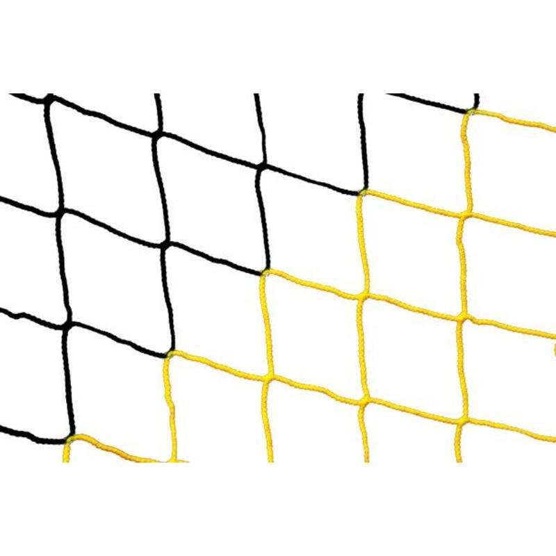 Filet pour but de football 5 x 2 m - 4 mm - Jaune et noir