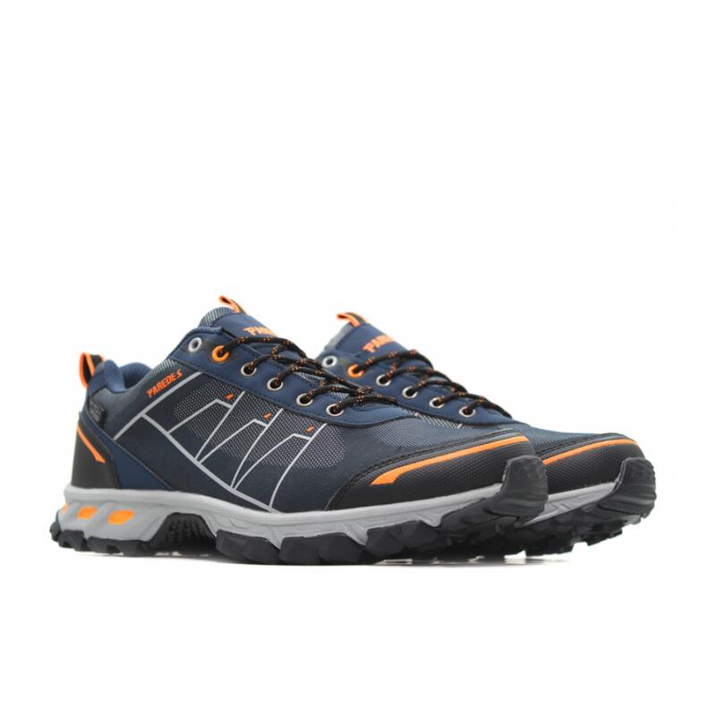 Zapatillas de senderismo de montaña para hombre SILVANO. Azul y naranja