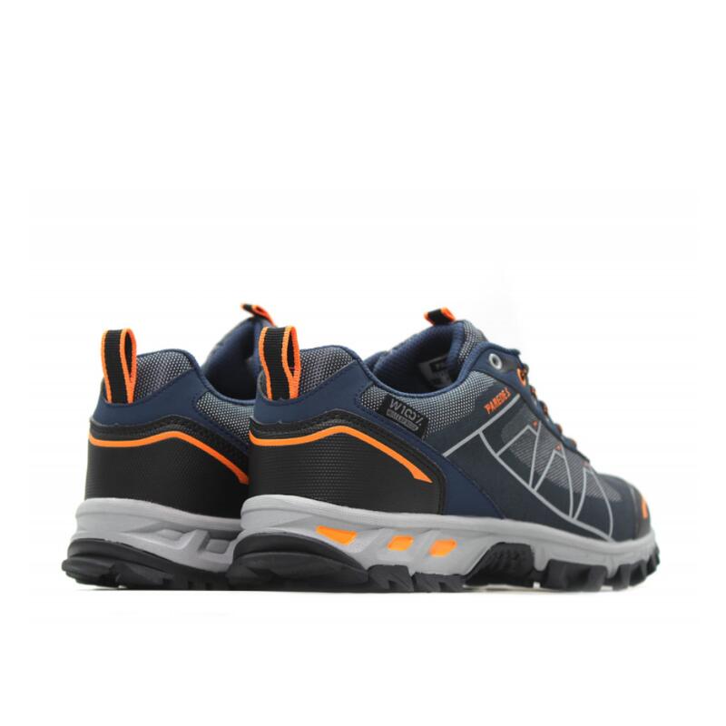 Zapatillas de senderismo de montaña para hombre SILVANO. Azul y naranja